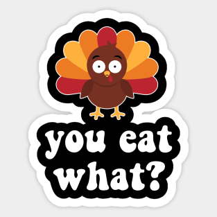 Vegan Thanksgiving Cute Vegetarian Turkey Sticker